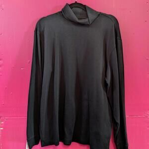 L.L.Bean black long sleeve turtleneck Size L